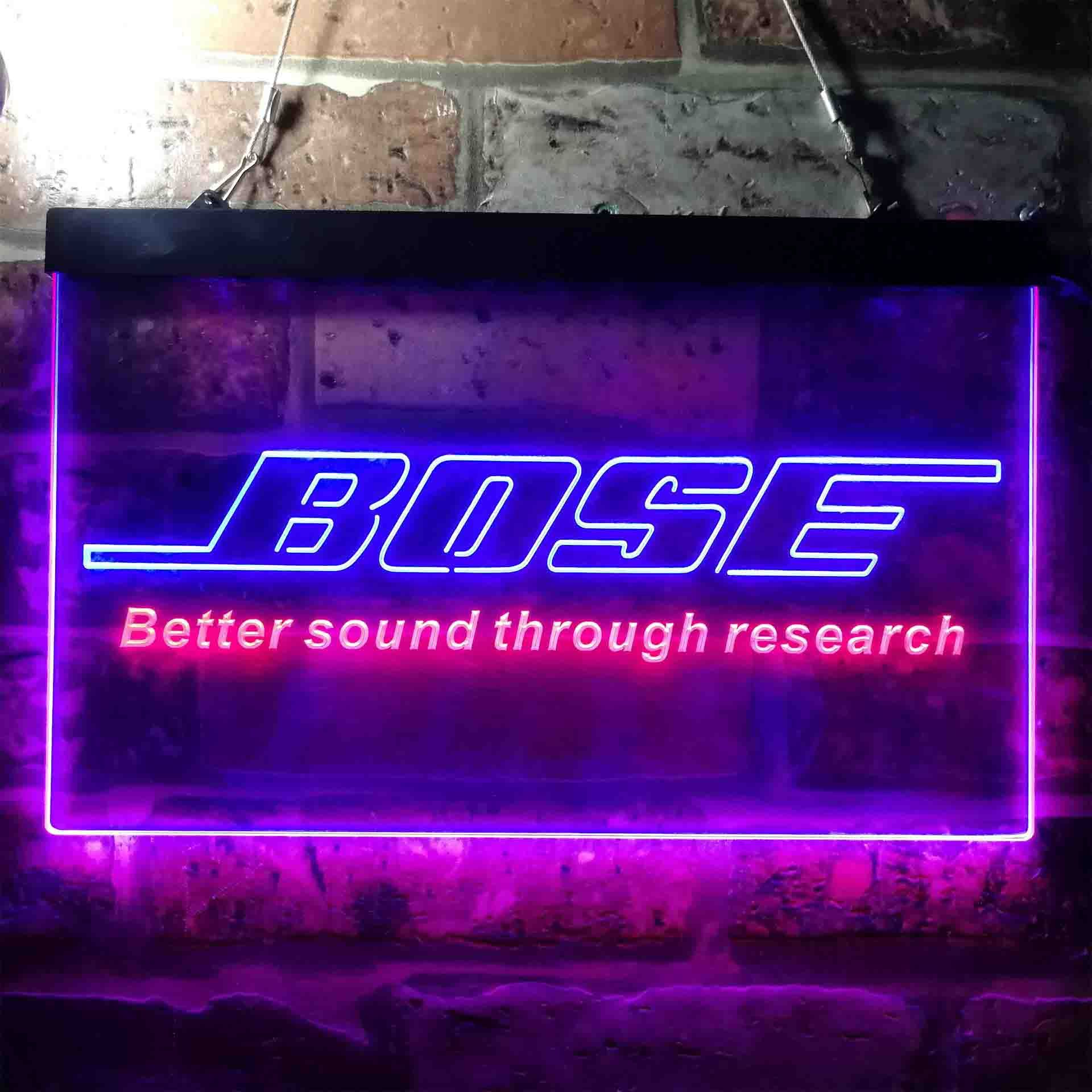 Bose Better Sound Through Research Dual LED Neon Light Sign